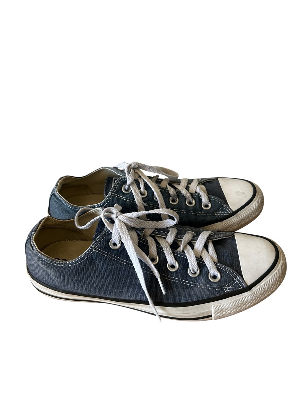 Converse Unisex Navy Blue Low Top Canvas Sneakers Size Mens 6.5 Womens 8.5